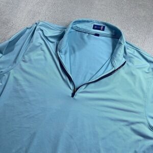 Stitch Golf Pullover Mens Size XL Blue Quarter Zip Performance Stretch